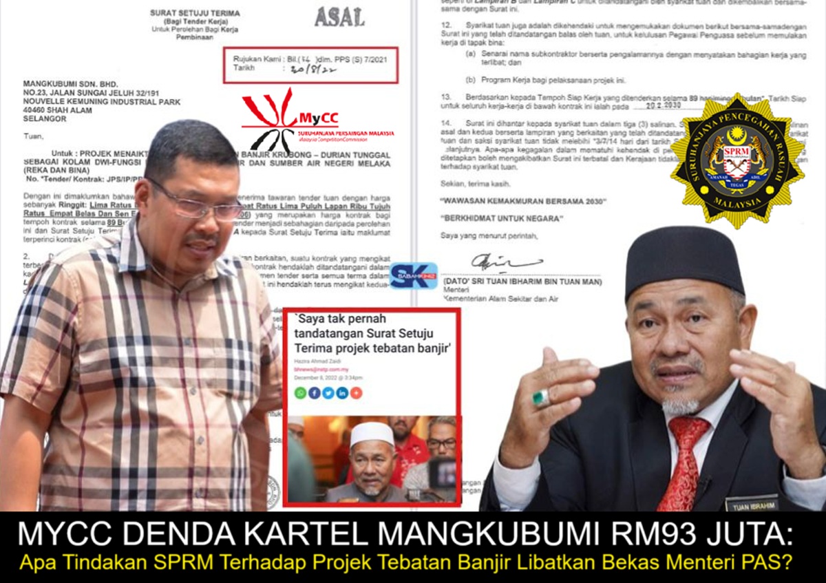 MyCC Denda Mangkubumi RM93 Juta: Apa tindakan SPRM terhadap Projek Tebatan Banjir  libatkan bekas Menteri PAS?