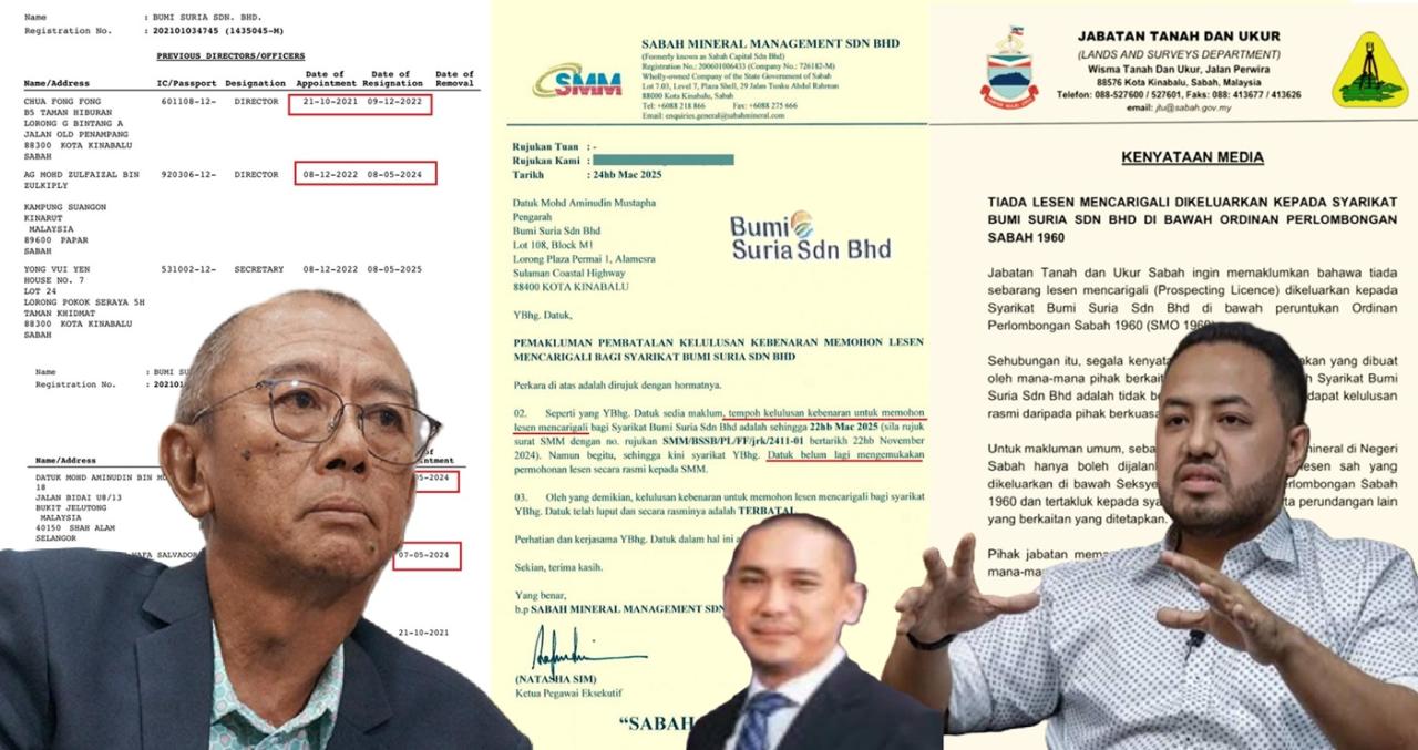 Bumi Suria, Farhash dan Aminuddin tiada lesen Carigali 70,000 hektar di Kalabakan – SMM batalkan pada 24 Mac 2025