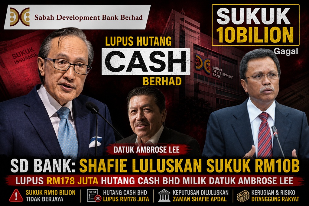 SD Bank: Terbongkar Shafie luluskan  Sukuk RM10B, lupus RM178 juta hutang CASH Bhd milik Datuk Ambrose Lee,  peminjam NPL diberi hutang baru!